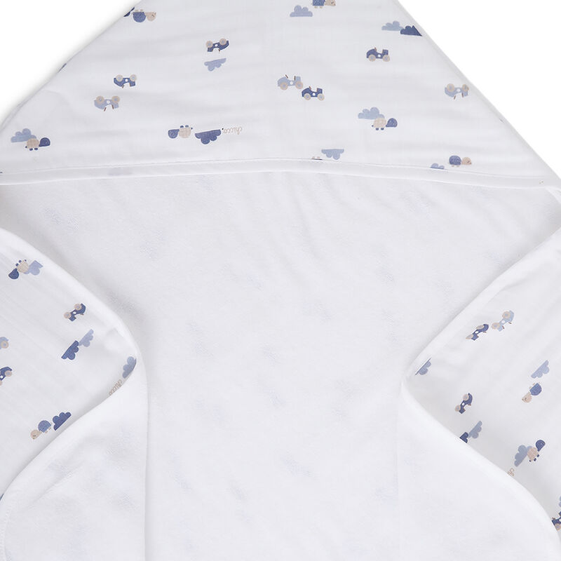Boys White Woven Bathwrap image number 3